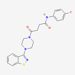 4-[4-(1,2-benzisothiazol-3-yl)piperazino]-N-(4-fluorophenyl)-4-oxobutanamide