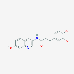 molecular formula C21H22N2O4 B11137196 3-(3,4-dimethoxyphenyl)-N-(7-methoxy-3-quinolyl)propanamide 