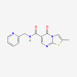 2-methyl-5-oxo-N-(2-pyridylmethyl)-5H-[1,3]thiazolo[3,2-a]pyrimidine-6-carboxamide