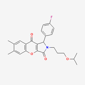 1-(4-Fluorophenyl)-6,7-dimethyl-2-[3-(propan-2-yloxy)propyl]-1,2-dihydrochromeno[2,3-c]pyrrole-3,9-dione