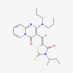 3-(sec-butyl)-5-{(Z)-1-[2-(dipropylamino)-4-oxo-4H-pyrido[1,2-a]pyrimidin-3-yl]methylidene}-2-thioxo-1,3-thiazolan-4-one