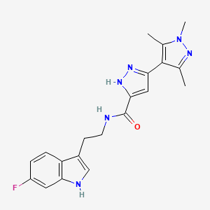 N-[2-(6-Fluoro-1H-indol-3-YL)ethyl]-1',3',5'-trimethyl-1'H,2H-[3,4'-bipyrazole]-5-carboxamide