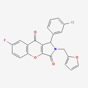 1-(3-Chlorophenyl)-7-fluoro-2-(furan-2-ylmethyl)-1,2-dihydrochromeno[2,3-c]pyrrole-3,9-dione