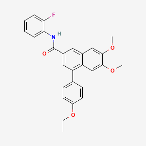 molecular formula C27H24FNO4 B11137286 4-(4-ethoxyphenyl)-N-(2-fluorophenyl)-6,7-dimethoxynaphthalene-2-carboxamide 