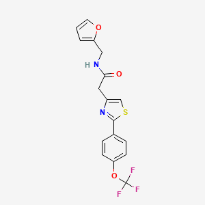 N-(furan-2-ylmethyl)-2-{2-[4-(trifluoromethoxy)phenyl]-1,3-thiazol-4-yl}acetamide