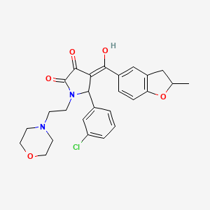 5-(3-chlorophenyl)-3-hydroxy-4-(2-methyl-2,3-dihydro-1-benzofuran-5-carbonyl)-1-[2-(morpholin-4-yl)ethyl]-2,5-dihydro-1H-pyrrol-2-one