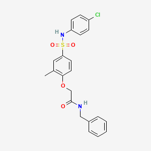 N-benzyl-2-{4-[(4-chlorophenyl)sulfamoyl]-2-methylphenoxy}acetamide