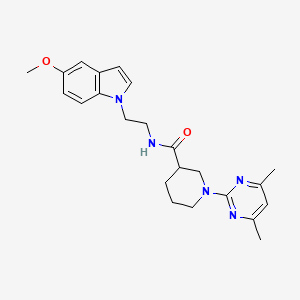 1-(4,6-dimethyl-2-pyrimidinyl)-N-[2-(5-methoxy-1H-indol-1-yl)ethyl]-3-piperidinecarboxamide