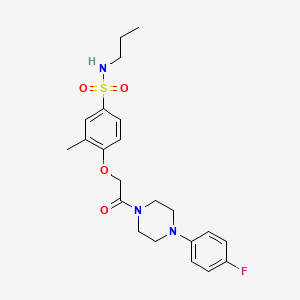 4-{2-[4-(4-fluorophenyl)piperazin-1-yl]-2-oxoethoxy}-3-methyl-N-propylbenzenesulfonamide