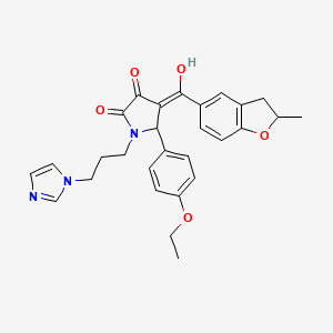 5-(4-ethoxyphenyl)-3-hydroxy-1-[3-(1H-imidazol-1-yl)propyl]-4-(2-methyl-2,3-dihydro-1-benzofuran-5-carbonyl)-2,5-dihydro-1H-pyrrol-2-one