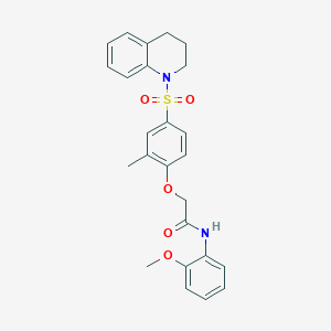 2-[4-(3,4-dihydroquinolin-1(2H)-ylsulfonyl)-2-methylphenoxy]-N-(2-methoxyphenyl)acetamide