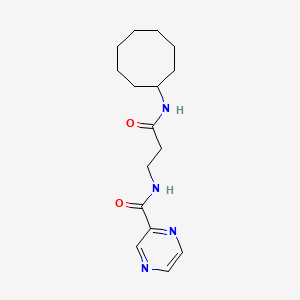 N-[3-(cyclooctylamino)-3-oxopropyl]-2-pyrazinecarboxamide