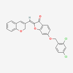 (2Z)-2-(2H-chromen-3-ylmethylidene)-6-[(2,4-dichlorobenzyl)oxy]-1-benzofuran-3(2H)-one