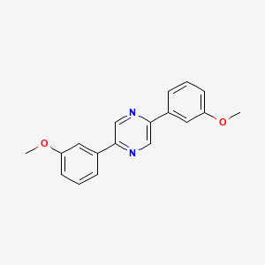 molecular formula C18H16N2O2 B11137358 2,5-Bis(3-methoxyphenyl)pyrazine 