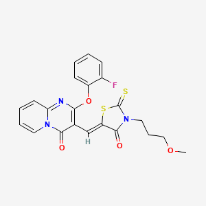 2-(2-fluorophenoxy)-3-{(Z)-[3-(3-methoxypropyl)-4-oxo-2-thioxo-1,3-thiazolidin-5-ylidene]methyl}-4H-pyrido[1,2-a]pyrimidin-4-one