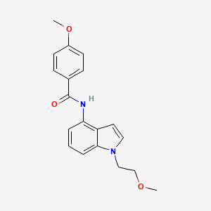 4-methoxy-N-[1-(2-methoxyethyl)-1H-indol-4-yl]benzamide