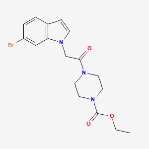 ethyl 4-[(6-bromo-1H-indol-1-yl)acetyl]-1-piperazinecarboxylate