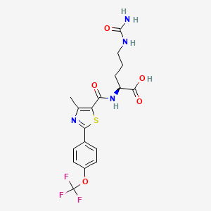 5-(Carbamoylamino)-2-({4-methyl-2-[4-(trifluoromethoxy)phenyl]-1,3-thiazol-5-YL}formamido)pentanoic acid