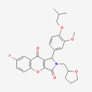 7-Fluoro-1-[3-methoxy-4-(2-methylpropoxy)phenyl]-2-(tetrahydrofuran-2-ylmethyl)-1,2-dihydrochromeno[2,3-c]pyrrole-3,9-dione