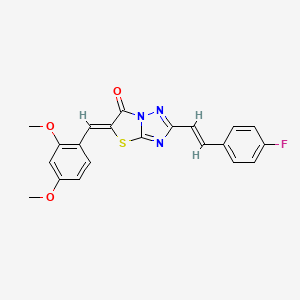 (5Z)-5-(2,4-dimethoxybenzylidene)-2-[(E)-2-(4-fluorophenyl)ethenyl][1,3]thiazolo[3,2-b][1,2,4]triazol-6(5H)-one