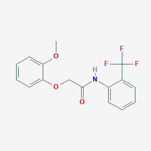 molecular formula C16H14F3NO3 B11137403 2-(2-methoxyphenoxy)-N-[2-(trifluoromethyl)phenyl]acetamide 