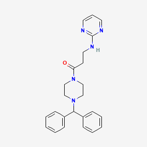 1-(4-Benzhydrylpiperazino)-3-(2-pyrimidinylamino)-1-propanone