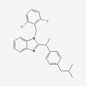 1-(2-chloro-6-fluorobenzyl)-2-{1-[4-(2-methylpropyl)phenyl]ethyl}-1H-benzimidazole