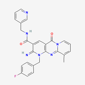 {1-[(4-fluorophenyl)methyl]-2-imino-10-methyl-5-oxo(1,6-dihydropyridino[2,3-d] pyridino[1,2-a]pyrimidin-3-yl)}-N-(3-pyridylmethyl)carboxamide