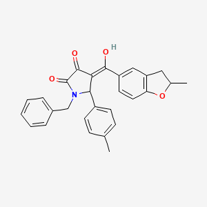 1-benzyl-3-hydroxy-4-[(2-methyl-2,3-dihydro-1-benzofuran-5-yl)carbonyl]-5-(4-methylphenyl)-1,5-dihydro-2H-pyrrol-2-one