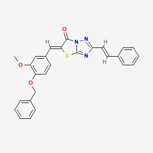 (5Z)-5-[4-(benzyloxy)-3-methoxybenzylidene]-2-[(E)-2-phenylethenyl][1,3]thiazolo[3,2-b][1,2,4]triazol-6(5H)-one