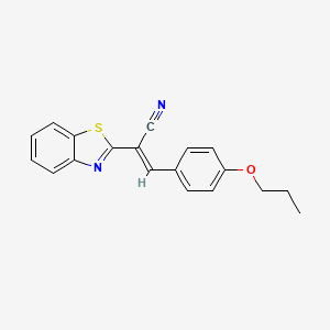 (2E)-2-(1,3-benzothiazol-2-yl)-3-(4-propoxyphenyl)prop-2-enenitrile