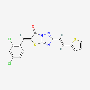 (5Z)-5-(2,4-dichlorobenzylidene)-2-[(E)-2-(thiophen-2-yl)ethenyl][1,3]thiazolo[3,2-b][1,2,4]triazol-6(5H)-one