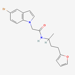 2-(5-bromo-1H-indol-1-yl)-N-[4-(furan-2-yl)butan-2-yl]acetamide