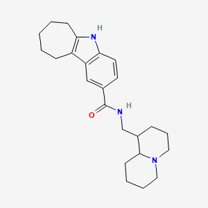 N-(octahydro-2H-quinolizin-1-ylmethyl)-5,6,7,8,9,10-hexahydrocyclohepta[b]indole-2-carboxamide