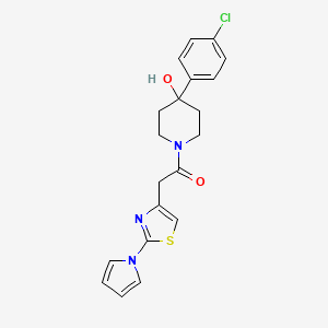 4-(4-chlorophenyl)-1-{[2-(1H-pyrrol-1-yl)-1,3-thiazol-4-yl]acetyl}-4-piperidinol