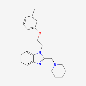 1-[2-(3-methylphenoxy)ethyl]-2-(piperidin-1-ylmethyl)-1H-benzimidazole