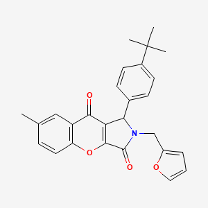 1-(4-Tert-butylphenyl)-2-(furan-2-ylmethyl)-7-methyl-1,2-dihydrochromeno[2,3-c]pyrrole-3,9-dione