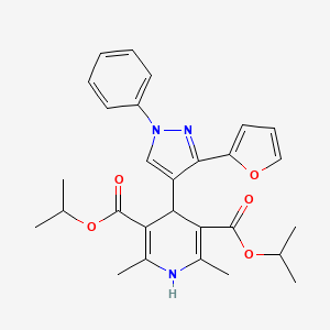 diisopropyl 4-[3-(2-furyl)-1-phenyl-1H-pyrazol-4-yl]-2,6-dimethyl-1,4-dihydro-3,5-pyridinedicarboxylate