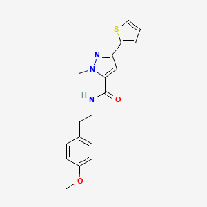 N-(4-methoxyphenethyl)-1-methyl-3-(2-thienyl)-1H-pyrazole-5-carboxamide