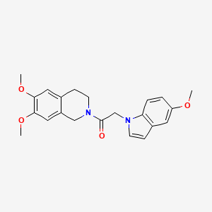 molecular formula C22H24N2O4 B11137481 6,7-dimethoxy-2-[(5-methoxy-1H-indol-1-yl)acetyl]-1,2,3,4-tetrahydroisoquinoline 