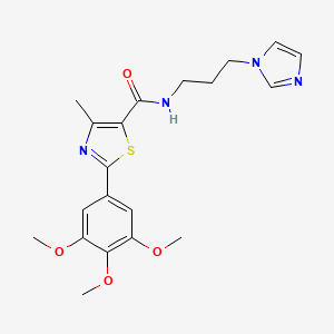 N-[3-(1H-imidazol-1-yl)propyl]-4-methyl-2-(3,4,5-trimethoxyphenyl)-1,3-thiazole-5-carboxamide