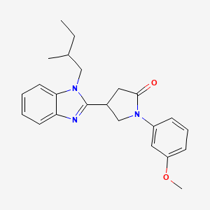 1-(3-methoxyphenyl)-4-[1-(2-methylbutyl)-1H-benzimidazol-2-yl]pyrrolidin-2-one