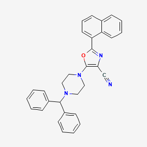 5-[4-(Diphenylmethyl)piperazin-1-yl]-2-(naphthalen-1-yl)-1,3-oxazole-4-carbonitrile