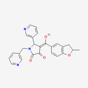 3-hydroxy-4-(2-methyl-2,3-dihydro-1-benzofuran-5-carbonyl)-5-(pyridin-3-yl)-1-[(pyridin-3-yl)methyl]-2,5-dihydro-1H-pyrrol-2-one