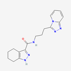 N-(3-[1,2,4]triazolo[4,3-a]pyridin-3-ylpropyl)-4,5,6,7-tetrahydro-1H-indazole-3-carboxamide