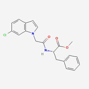 molecular formula C20H19ClN2O3 B11137557 methyl N-[(6-chloro-1H-indol-1-yl)acetyl]-L-phenylalaninate 