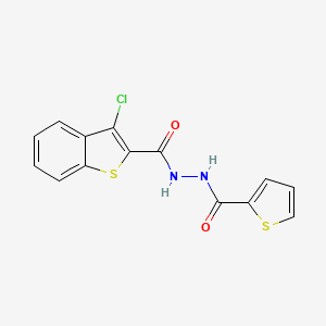 molecular formula C14H9ClN2O2S2 B11137558 3-chloro-N'-(2-thienylcarbonyl)-1-benzothiophene-2-carbohydrazide 