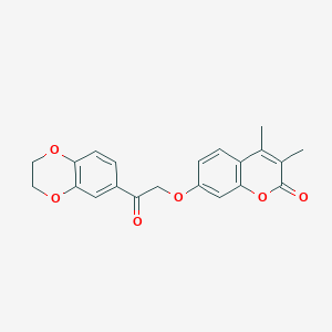 7-[2-(2,3-dihydro-1,4-benzodioxin-6-yl)-2-oxoethoxy]-3,4-dimethyl-2H-chromen-2-one