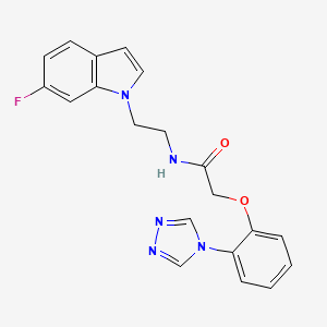 N-[2-(6-fluoro-1H-indol-1-yl)ethyl]-2-[2-(4H-1,2,4-triazol-4-yl)phenoxy]acetamide