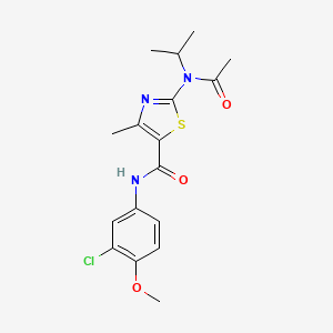 2-[acetyl(isopropyl)amino]-N-(3-chloro-4-methoxyphenyl)-4-methyl-1,3-thiazole-5-carboxamide